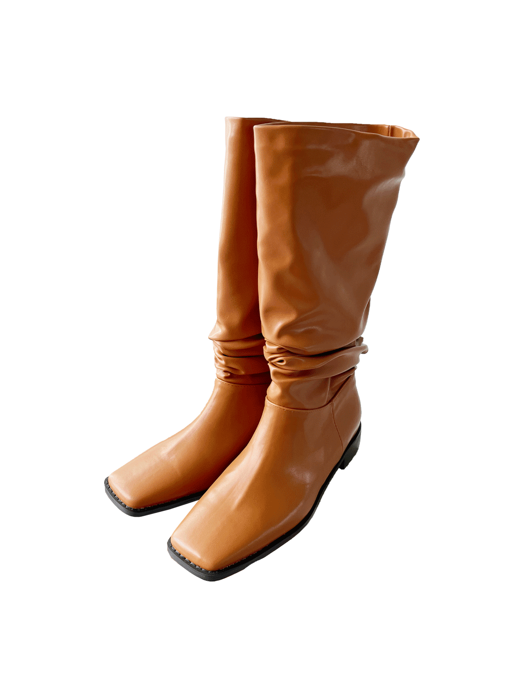 wrinkle middle boots