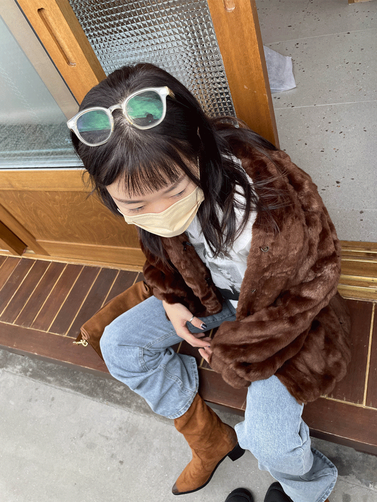 brown mink fur jk