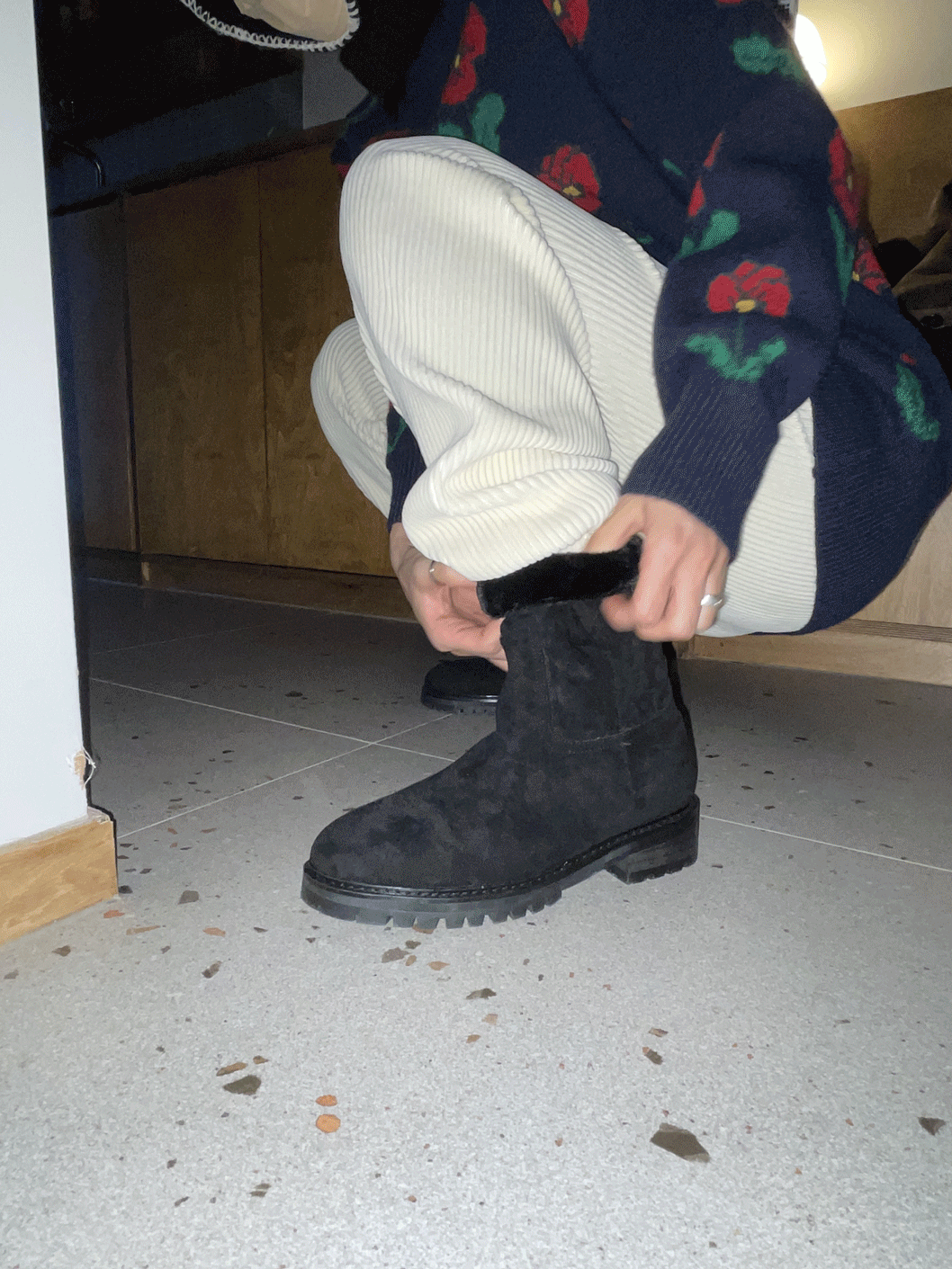 warm12 fur two-way boots