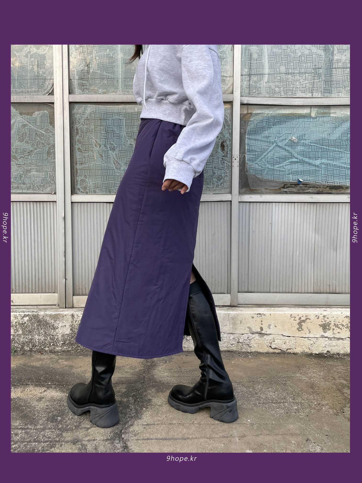 [9hope] purple has padding skirt