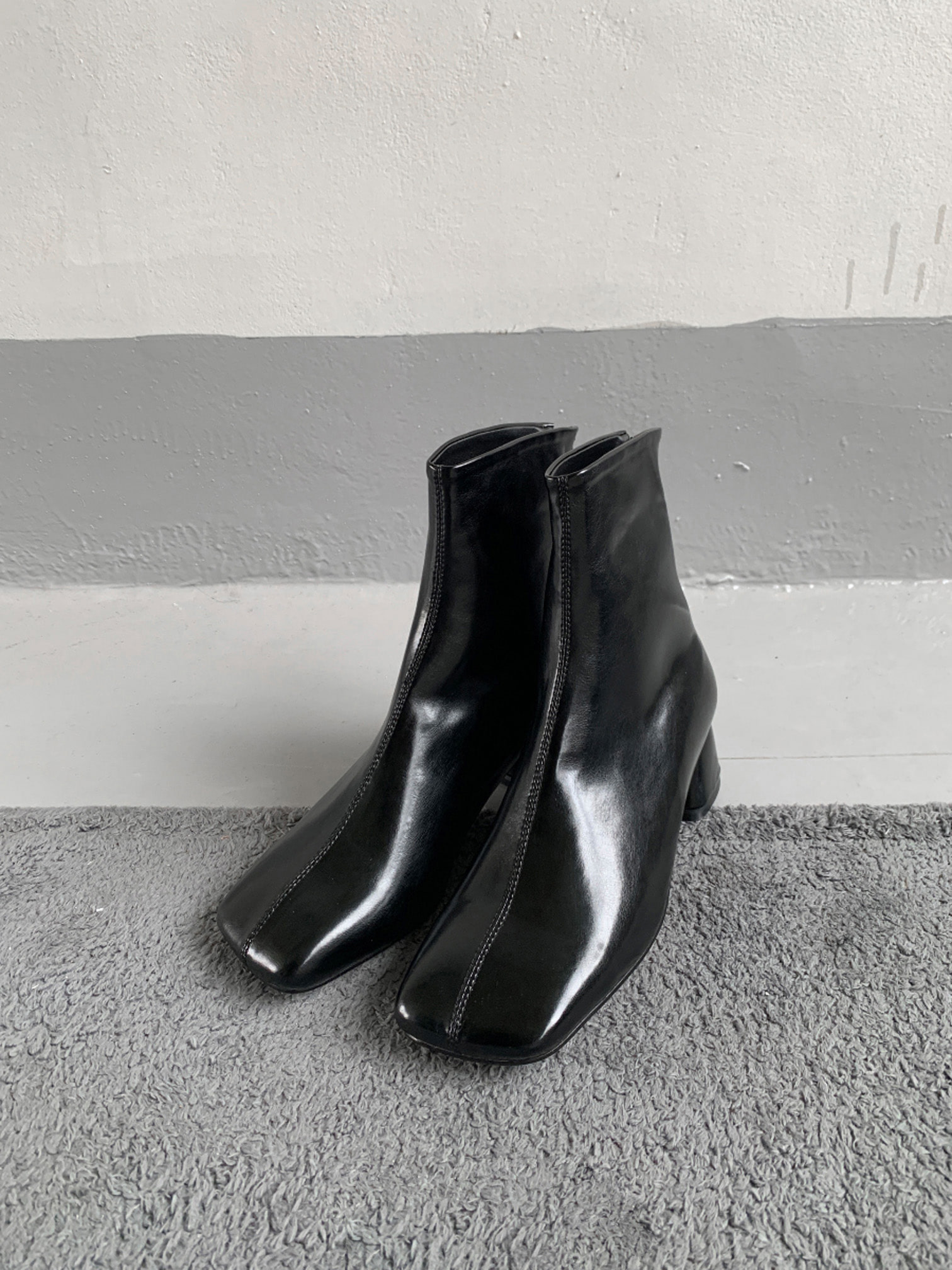 glossy ankle boots (3 color)
